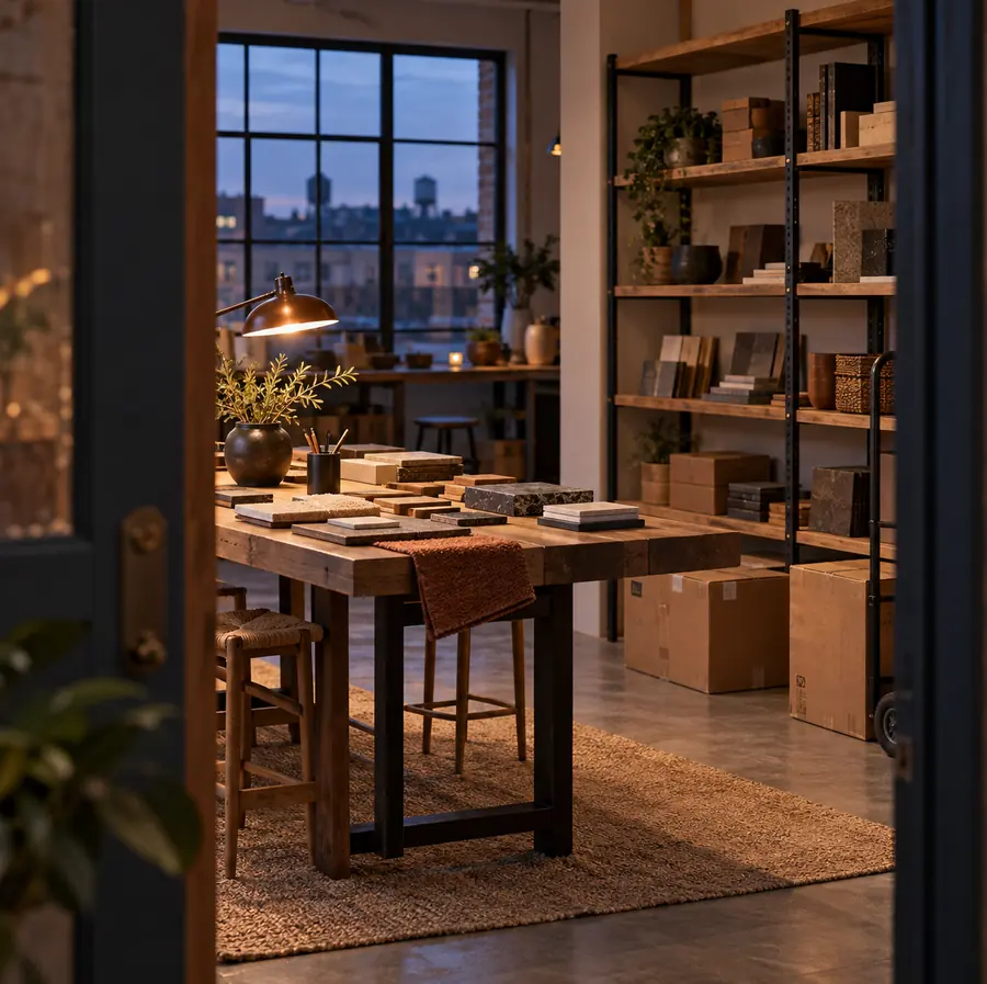 Illustration of growing businesses equipment and workspace